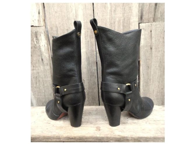 Botines Chloé de cuero negro - vista 4