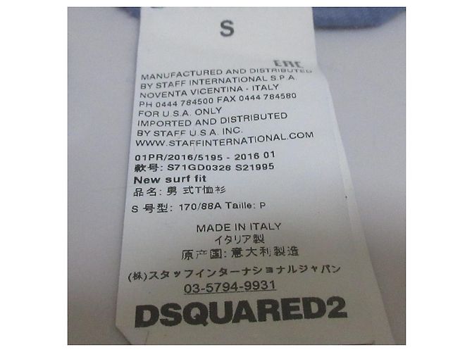 Autre Marque Camiseta de mezcla de lino DSQUARED2 Azul - vista 7