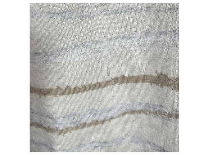 Hermès XL Strick Kurzarmoberteil Beige Roh - Ansicht 4