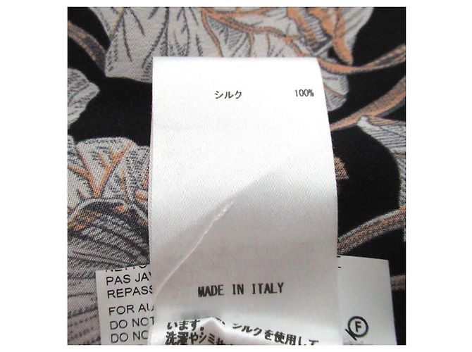 Jil Sander Kleid aus 100% Seide mit Blumenmuster Schwarz - Ansicht 5