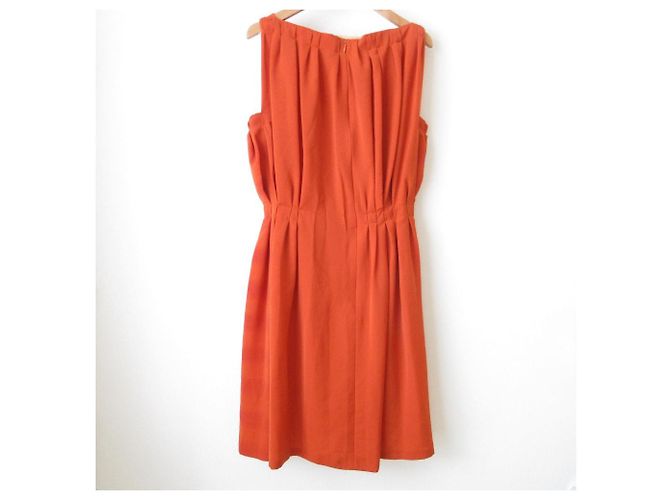 Vestido Bottega Veneta Vestido de Seda Laranja - vista 2