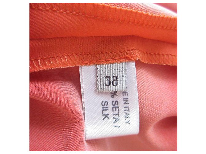 Vestido Bottega Veneta Vestido de Seda Laranja - vista 7