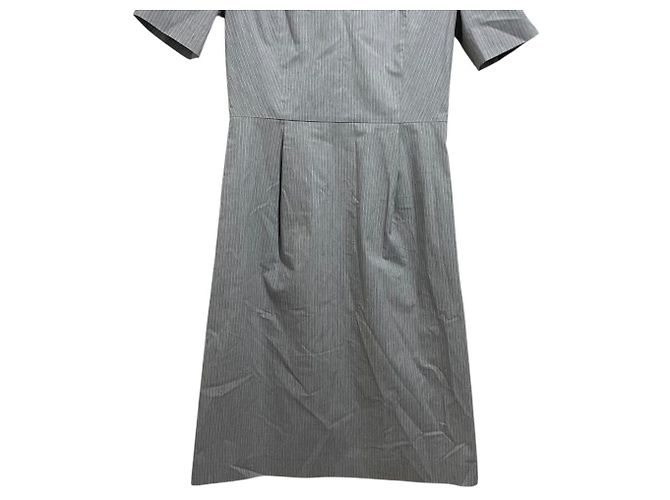 Autre Marque Gestreiftes Leinenmischkleid OLD ENGLAND Braun - Ansicht 4