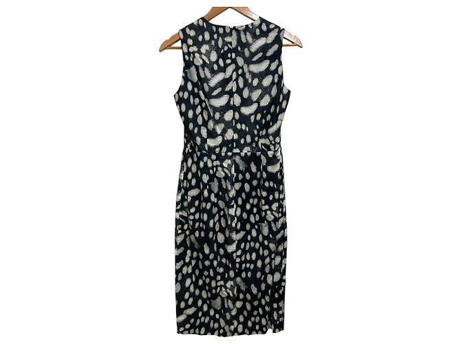 Max Mara Tierdruckkleid Schwarz Beige - Ansicht 2
