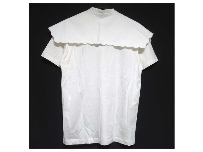 Autre Marque Camiseta de algodón con cuello bordado Patou Blanco - vista 2