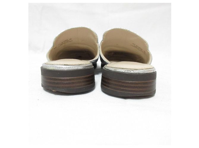 Autre Marque Cole Haan Pinch Kiltie Leder-Mule Silber - Ansicht 3