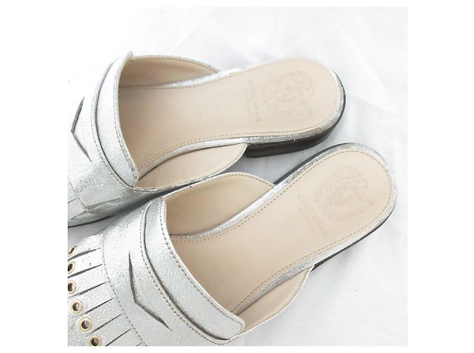 Autre Marque Cole Haan Pinch Kiltie Leder-Mule Silber - Ansicht 5
