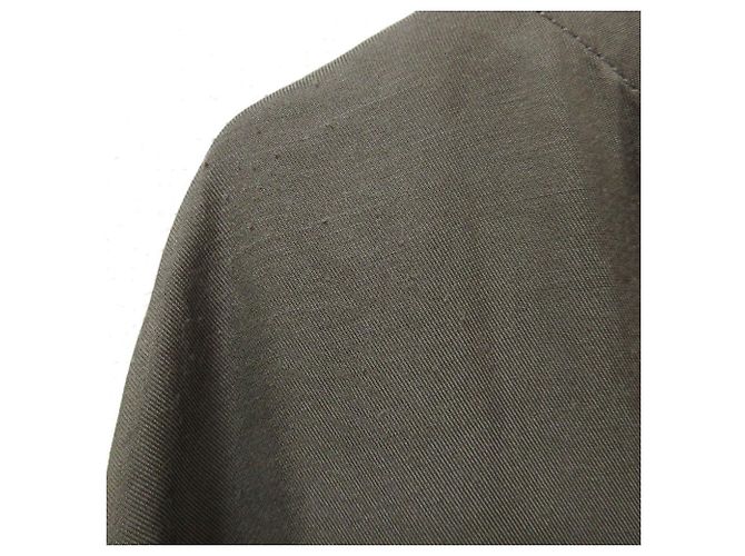 Autre Marque Ebure Naturfärbige Rayon-Leinen Overall-Kleid Grün - Ansicht 13