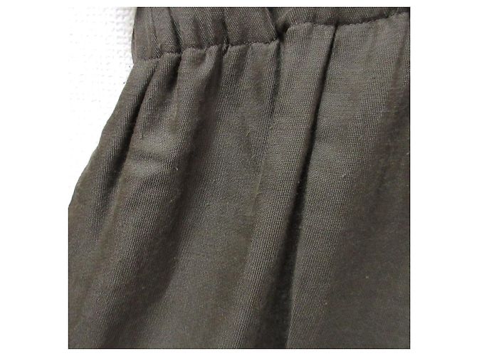 Autre Marque Ebure Naturfärbige Rayon-Leinen Overall-Kleid Grün - Ansicht 14