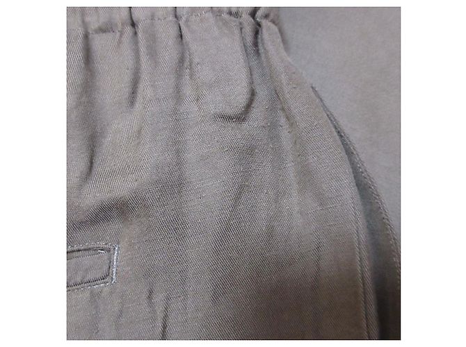 Autre Marque Ebure Naturfärbige Rayon-Leinen Overall-Kleid Grün - Ansicht 15