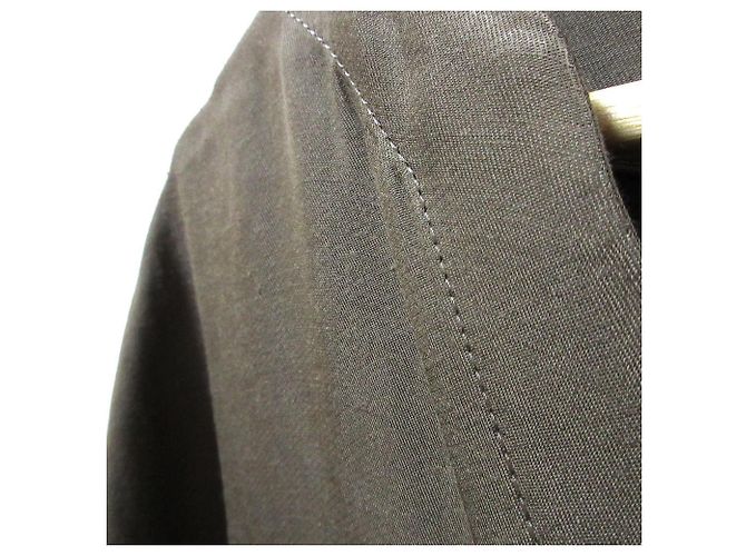 Autre Marque Ebure Naturfärbige Rayon-Leinen Overall-Kleid Grün - Ansicht 3