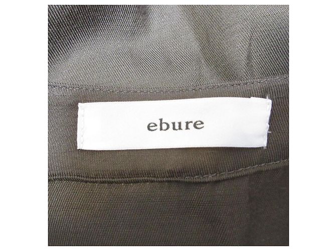 Autre Marque Ebure Naturfärbige Rayon-Leinen Overall-Kleid Grün - Ansicht 6