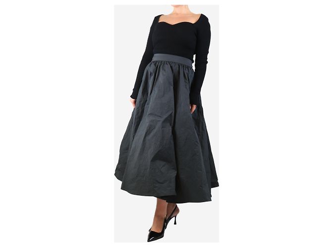 Autre Marque Falda burbuja de tafetán negro - talla L - vista 2