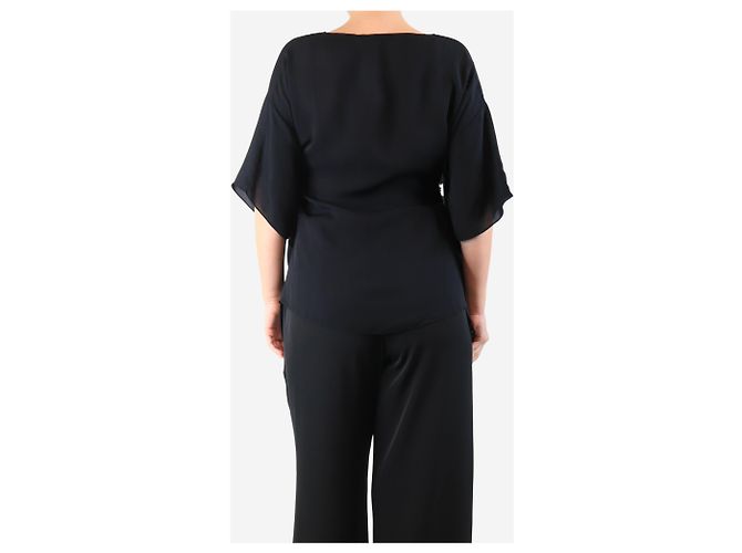 Autre Marque Schwarze Seidenbluse - Größe M - Ansicht 2