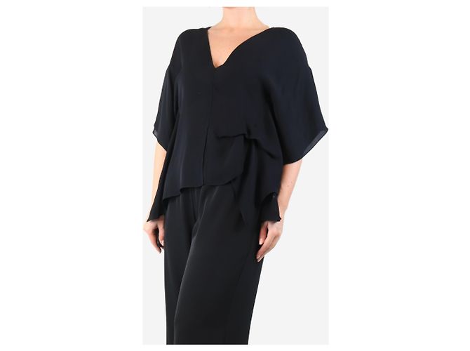 Autre Marque Schwarze Seidenbluse - Größe M - Ansicht 3