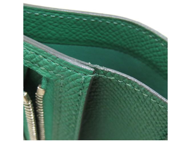 Portafoglio bifold in pelle Epsom Hermès verde - vista 11