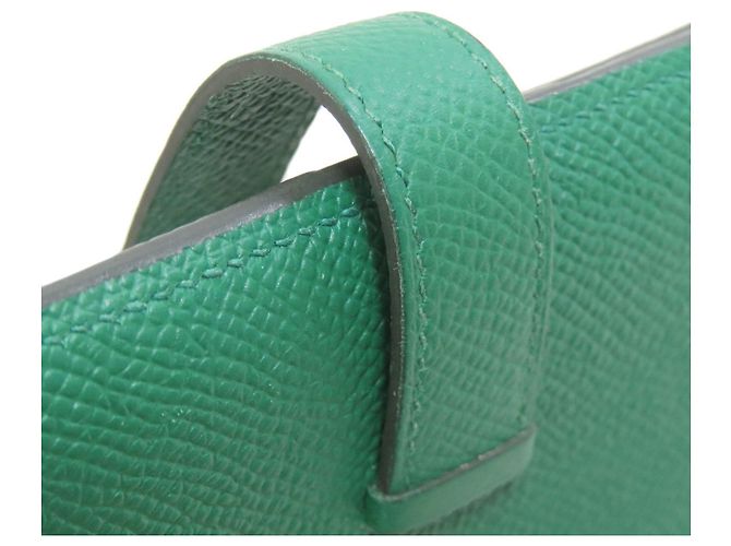 Portafoglio bifold in pelle Epsom Hermès verde - vista 15