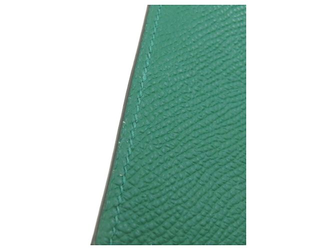 Portafoglio bifold in pelle Epsom Hermès verde - vista 17