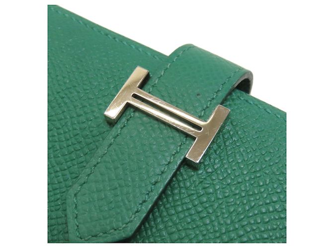 Portafoglio bifold in pelle Epsom Hermès verde - vista 18