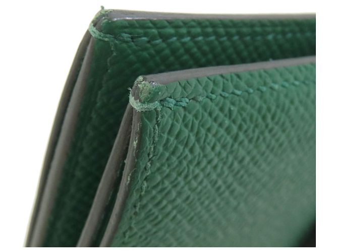 Portafoglio bifold in pelle Epsom Hermès verde - vista 19