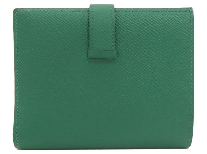 Portafoglio bifold in pelle Epsom Hermès verde - vista 2