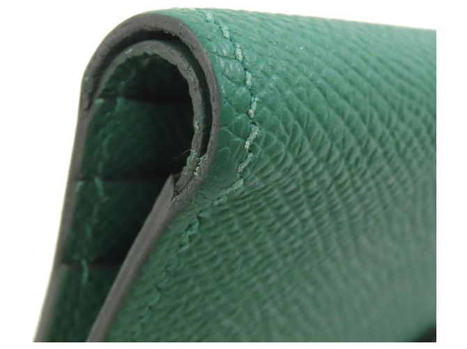 Portafoglio bifold in pelle Epsom Hermès verde - vista 21