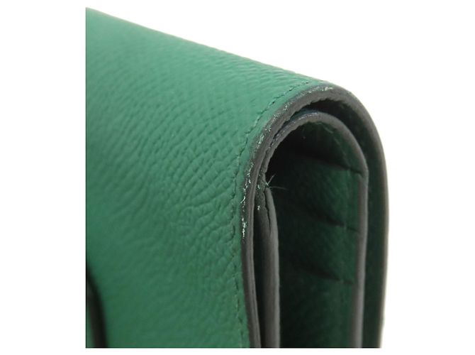 Portafoglio bifold in pelle Epsom Hermès verde - vista 22