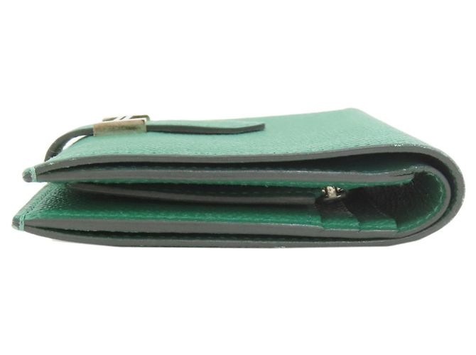 Portafoglio bifold in pelle Epsom Hermès verde - vista 3