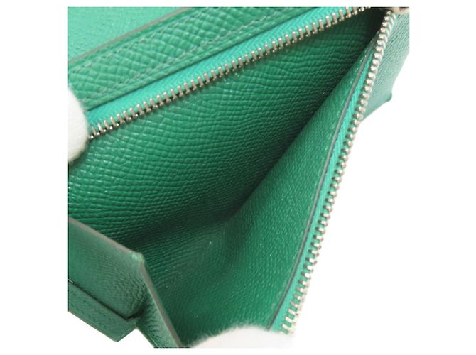 Portafoglio bifold in pelle Epsom Hermès verde - vista 5