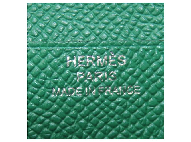 Portafoglio bifold in pelle Epsom Hermès verde - vista 7