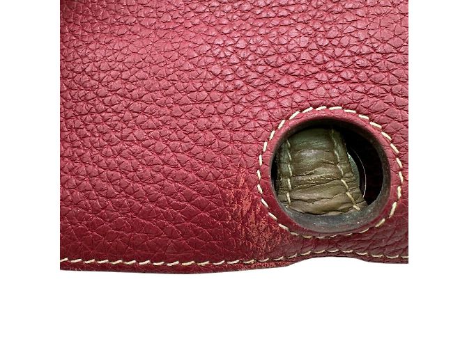 Cartera Larga Dogon de Hermès en Rojo Roja Gris pardo - vista 12