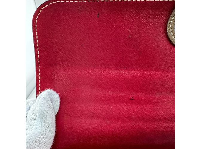 Cartera Larga Dogon de Hermès en Rojo Roja Gris pardo - vista 14