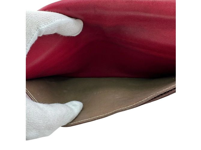 Cartera Larga Dogon de Hermès en Rojo Roja Gris pardo - vista 8