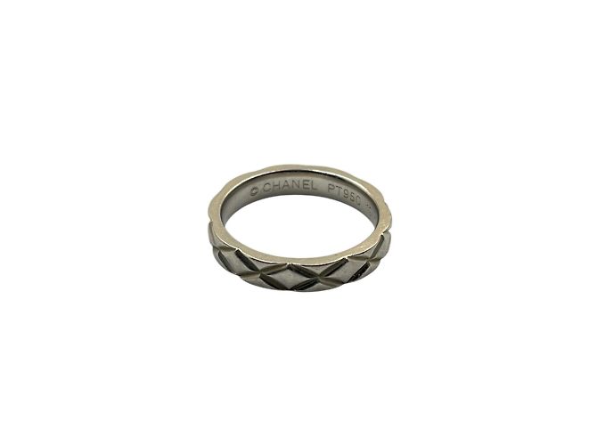 Chanel Matelasse Platinum Band Ring Silvery - view 2