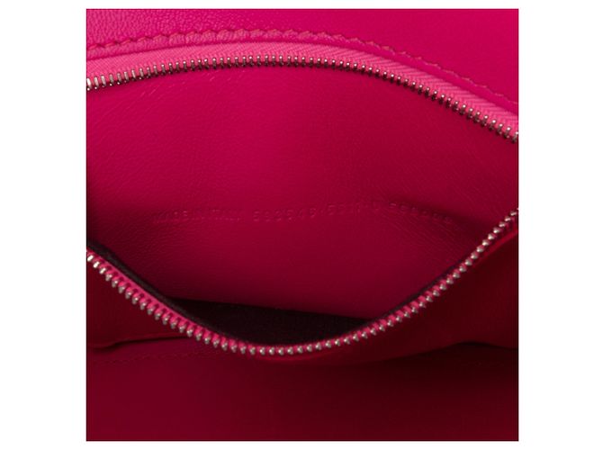 Borsa Hourglass piccola in pelle box lucida rosa di Balenciaga - vista 6