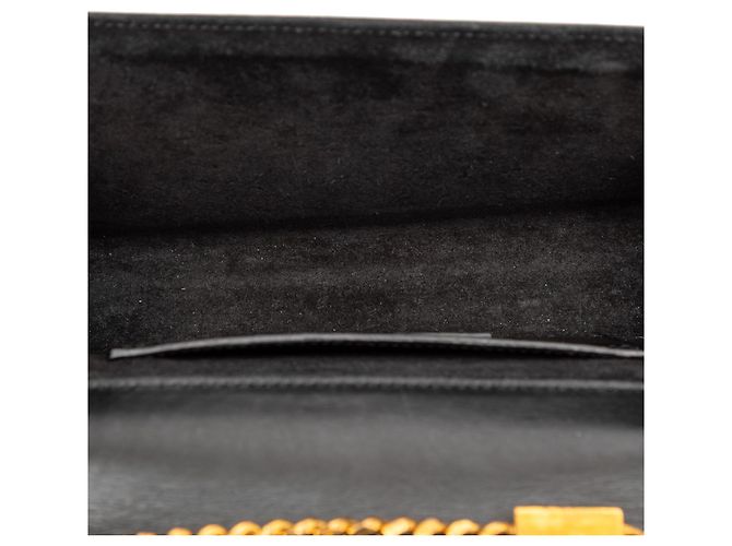 Crossbody Kate Monogram in vitello liscio nero con frange di Saint Laurent - vista 4