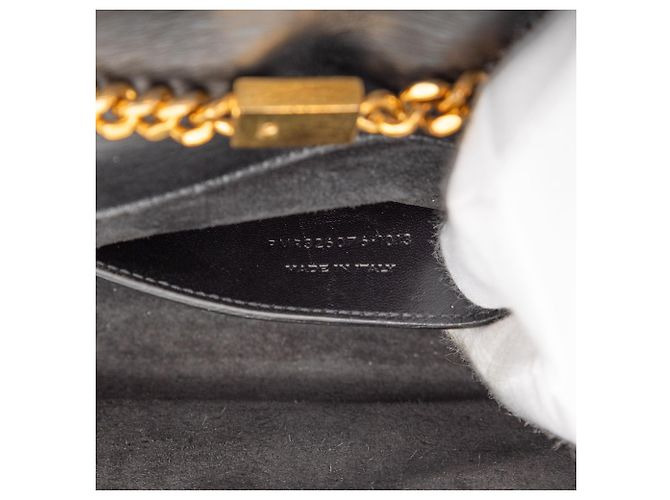 Crossbody Kate Monogram in vitello liscio nero con frange di Saint Laurent - vista 6