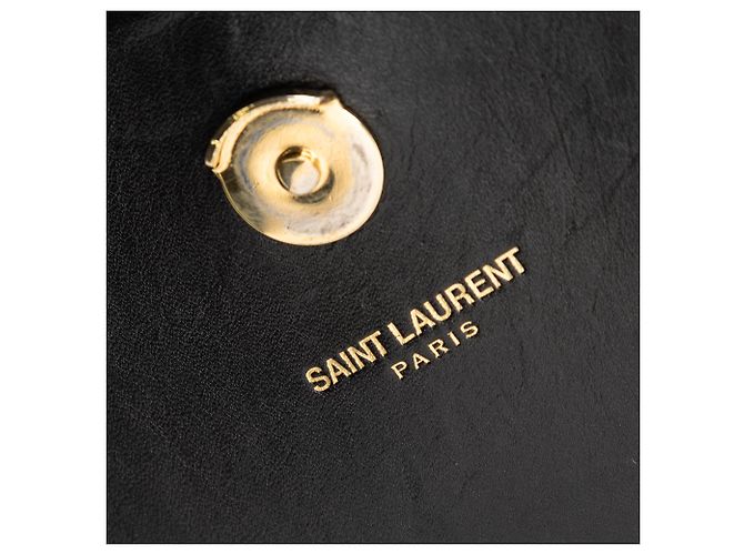Crossbody Kate Monogram in vitello liscio nero con frange di Saint Laurent - vista 7