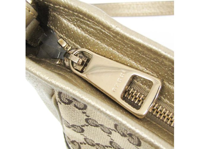 Borsa a mano Gucci GG Canvas Bree Small Beige D'oro - vista 13