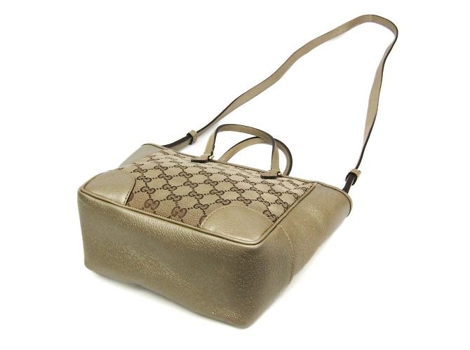 Borsa a mano Gucci GG Canvas Bree Small Beige D'oro - vista 2