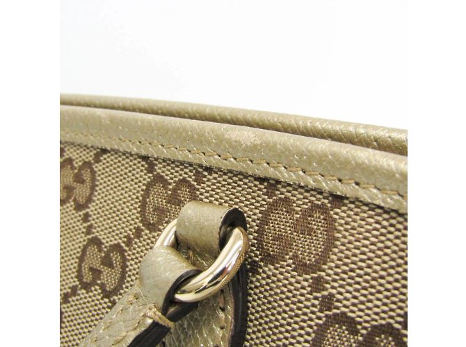 Borsa a mano Gucci GG Canvas Bree Small Beige D'oro - vista 7