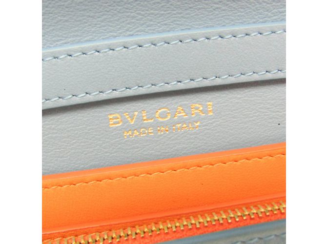 Bulgari Portafoglio a catena in pelle da donna Bvlgari INFINITUM Blu - vista 10