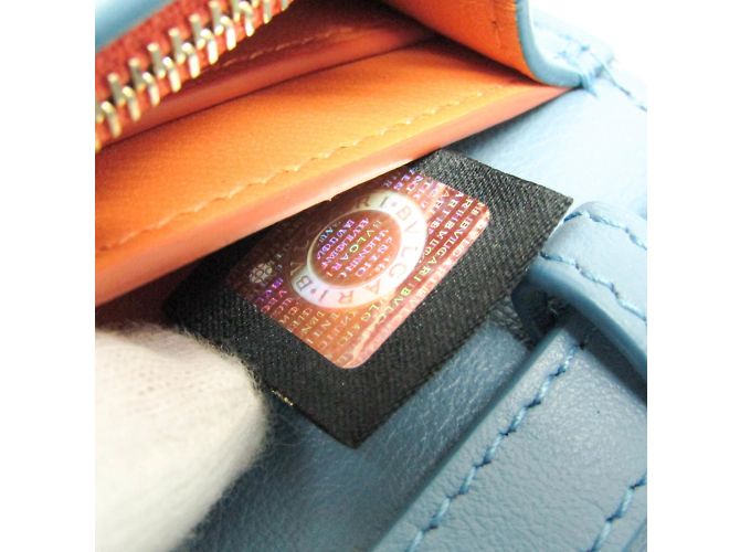 Bulgari Portafoglio a catena in pelle da donna Bvlgari INFINITUM Blu - vista 12