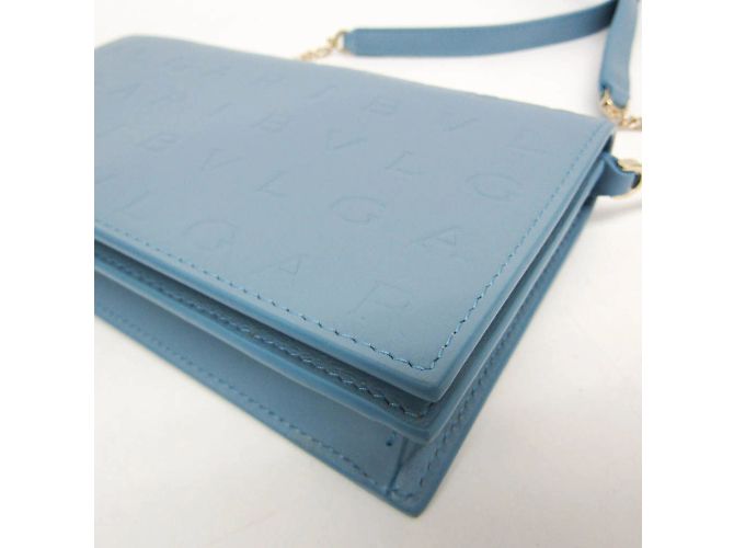 Bulgari Portafoglio a catena in pelle da donna Bvlgari INFINITUM Blu - vista 6