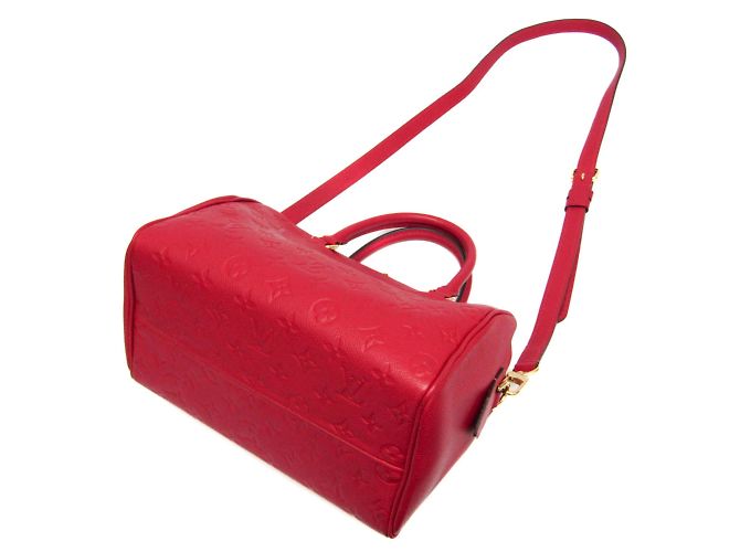 Borsa Louis Vuitton Empreinte Speedy Bandoliera 25NM Rosso Fuschia - vista 2