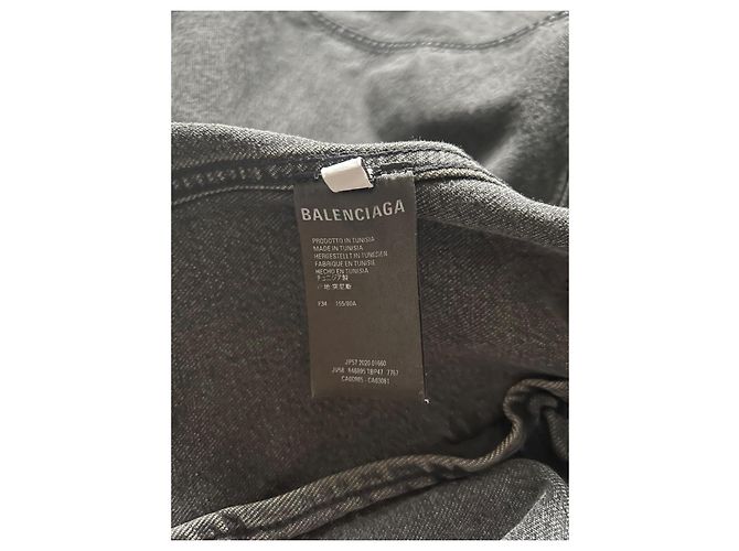 Balenciaga Notre Dame Jeansjacke Anthrazitgrau - Ansicht 2