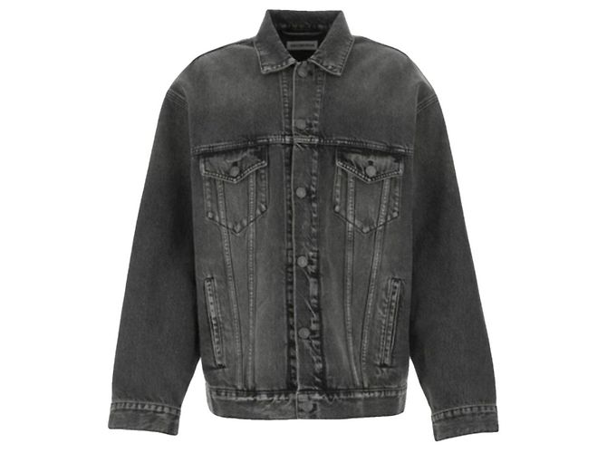 Balenciaga Notre Dame Jeansjacke Anthrazitgrau - Ansicht 6