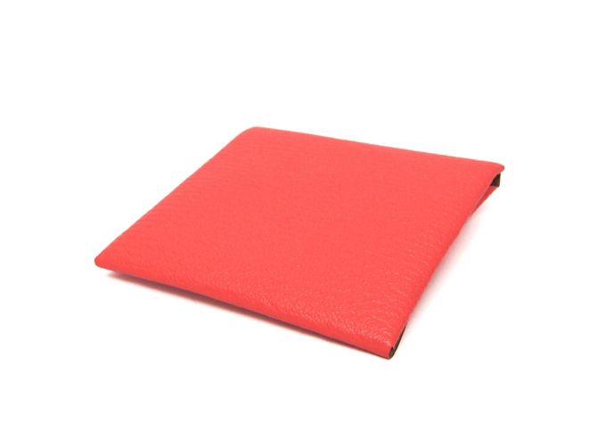 Monedero Bastia Verso en cuero Chèvre de Hermès Rosa Beige - vista 3