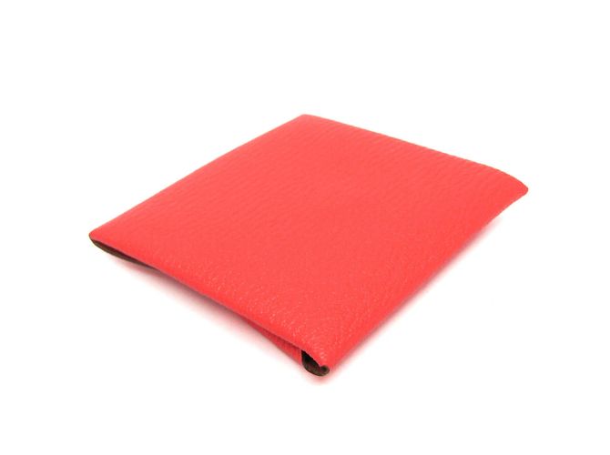 Monedero Bastia Verso en cuero Chèvre de Hermès Rosa Beige - vista 6