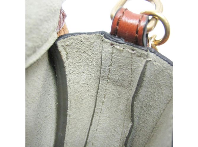 Bolsa de ombro de couro e camurça Chloé Pixie para mulheres Marrom - vista 10